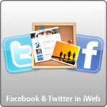 Twitter and Facebook in iWeb