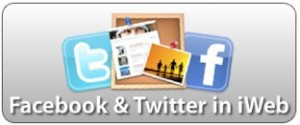 Facebook and Twitter in iWeb
