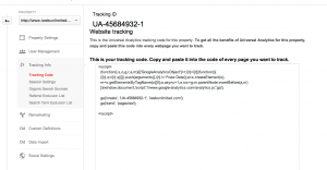 Google Analytics Tracking Code