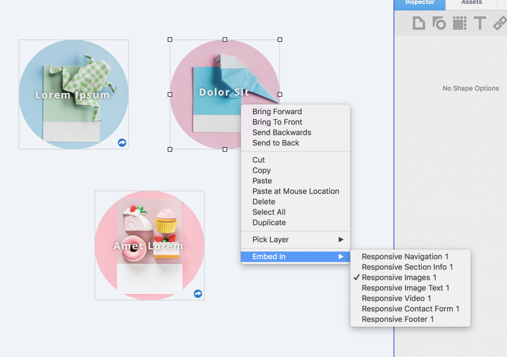 Embedding Elements in Responsive Rows