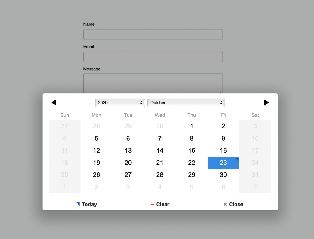 Contact Form Select Date final